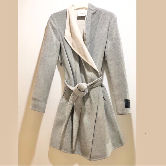 Babaton Jackets & Blazers - BABATON GREY EARL WOOL WRAP COAT
